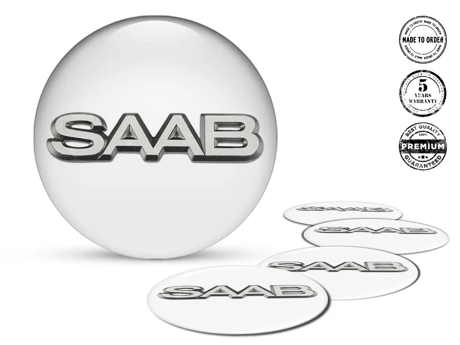 Saab Silikon-Sticker Stil Felgenplaketten für Autos